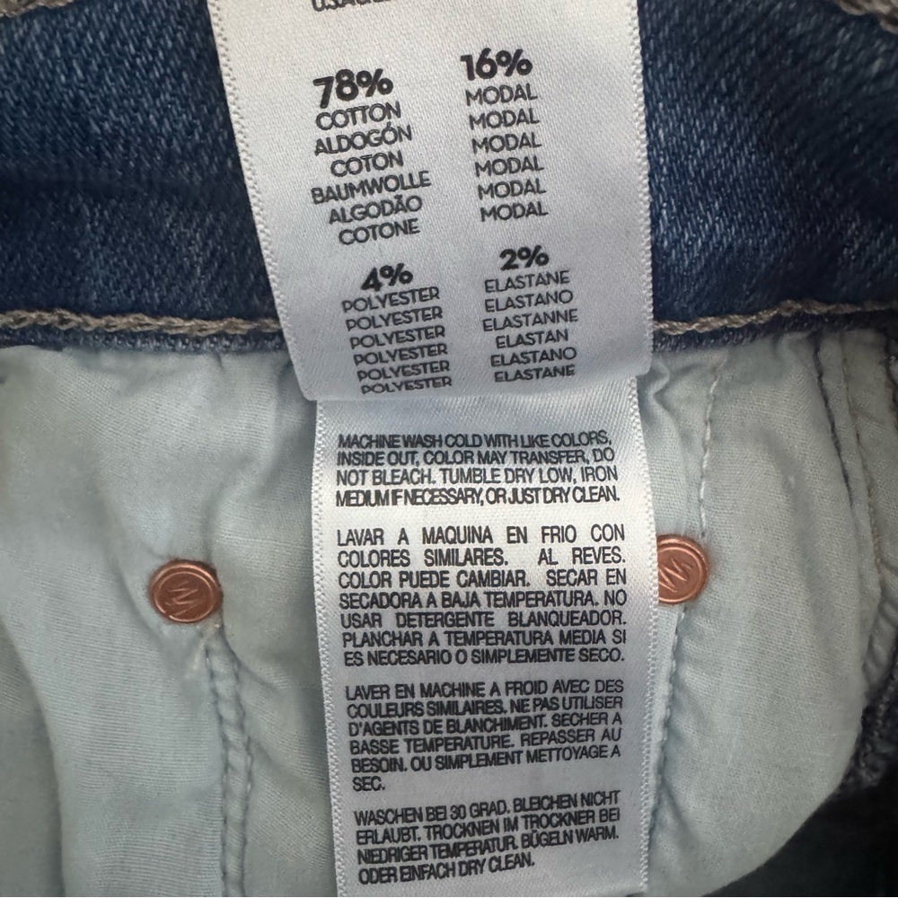 MOTHER The Insider Crop Step Fray Jeans Work Hard Play Hard Size 25 - Picture 12 of 12
